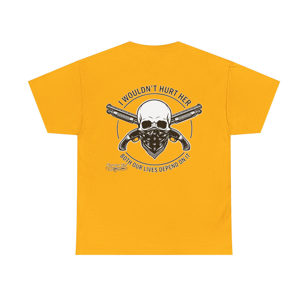 Protective Dad Sawed Off Shotguns T-Shirt | Here’s Your Warning