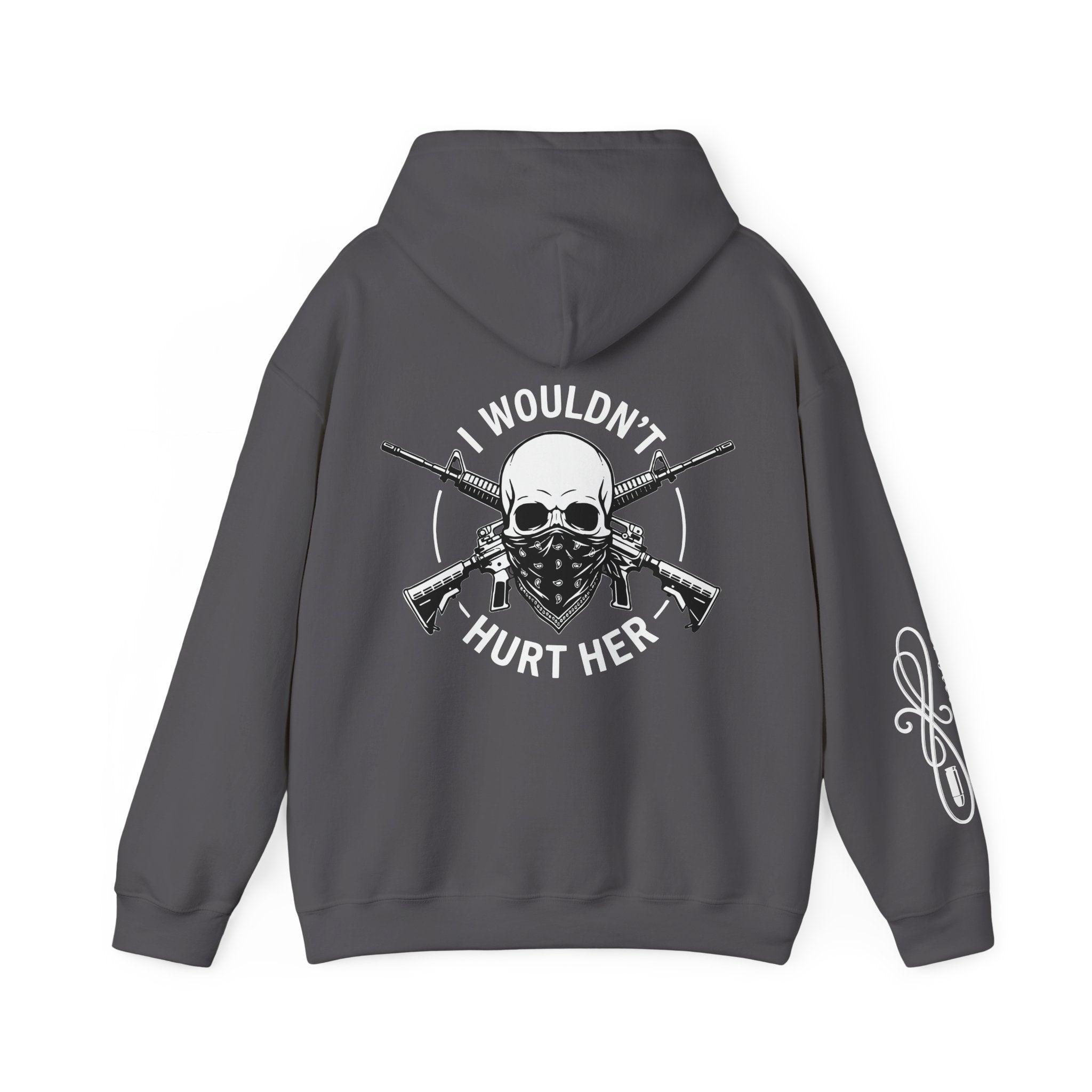 Protective Dad-Assault Rifles Hoodie | Here’s Your Warning | White Font