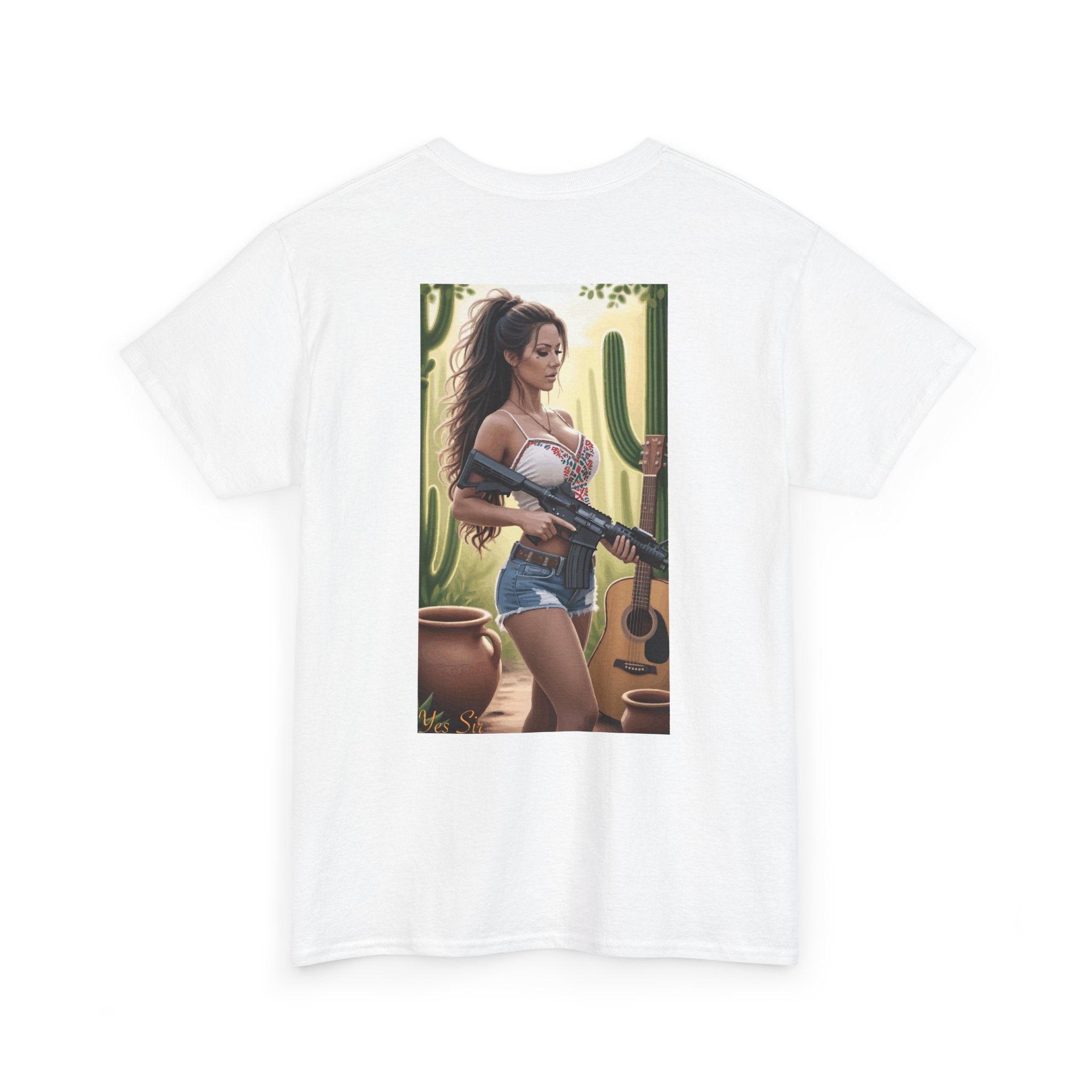 Nice Guitar-Yes Sir T-Shirt | Parental Advisory for the Bearded
