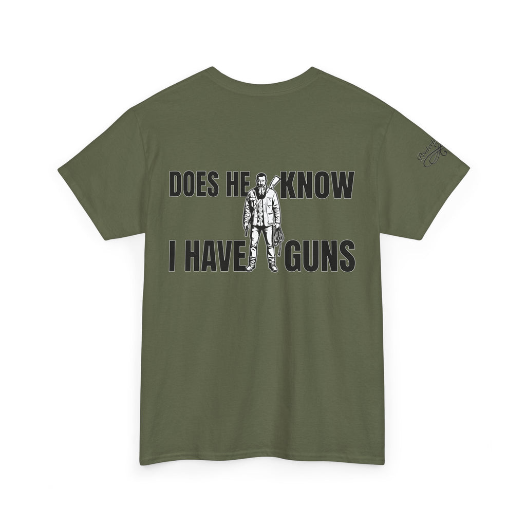 Protective Dad Does He Know T-Shirt| Here’s Your Warning