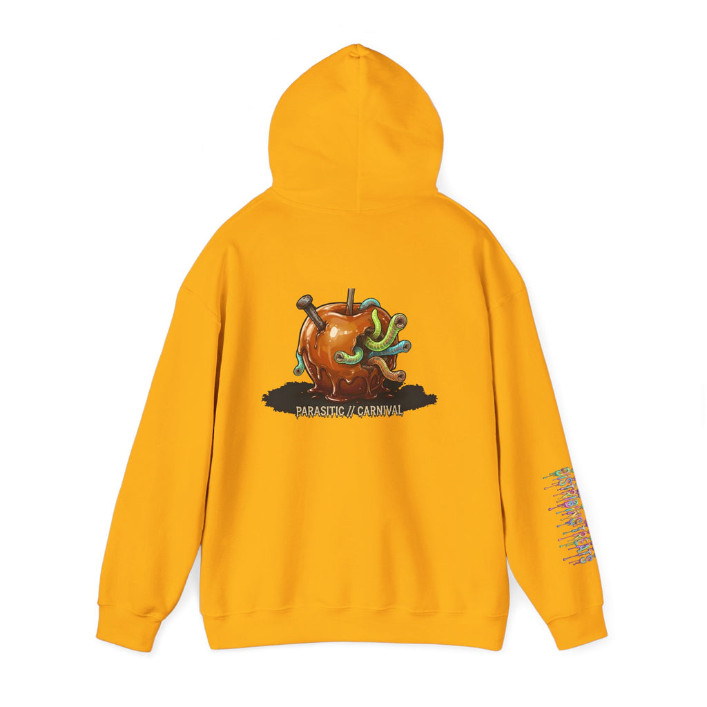 Skullcream Creepy Candy Apple Hoodie — 'Parasitic Carnival' Graphic Pullover