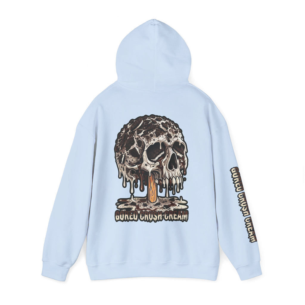 Skullcream-Goreo Crush Cream Hoodie | Dripping Skull Graphic