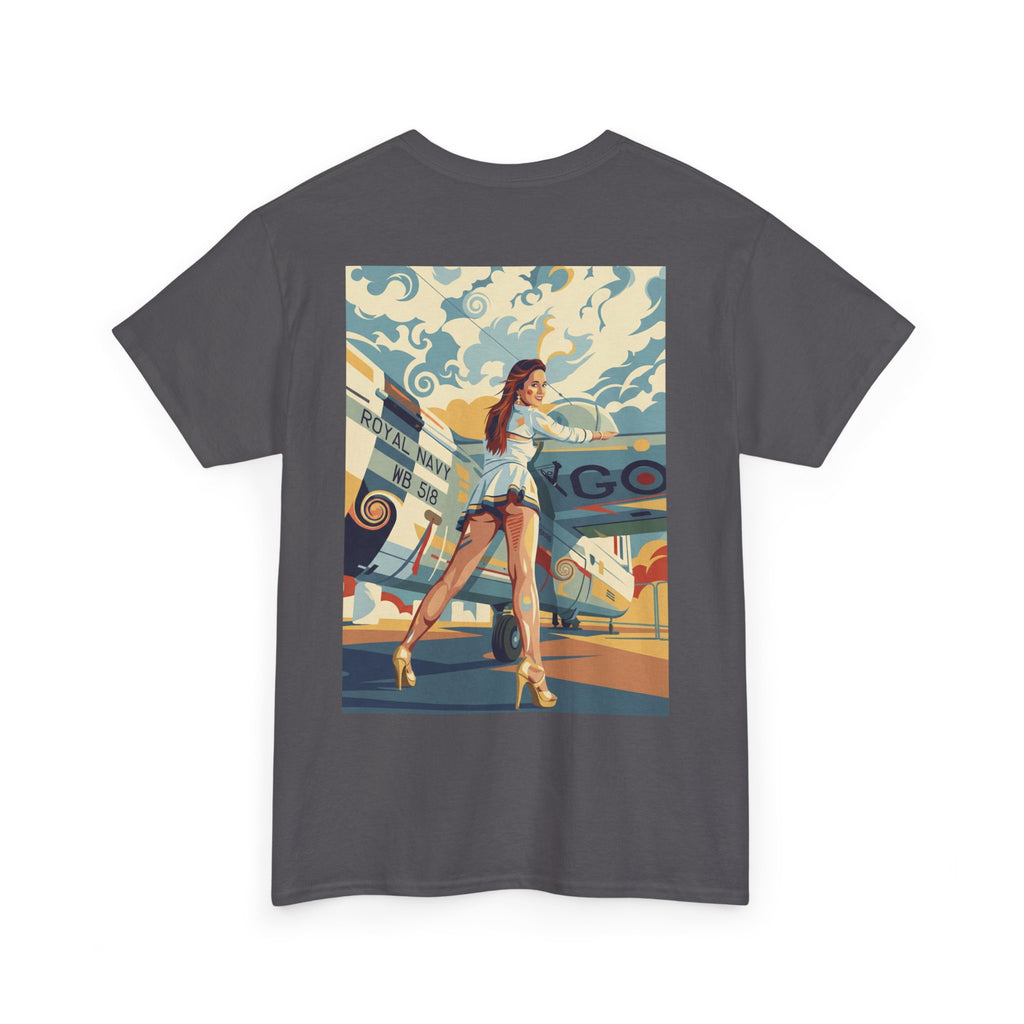 Good Girl-Pin Up Stewardess T-Shirt | Parental Advisory  for the Bearded