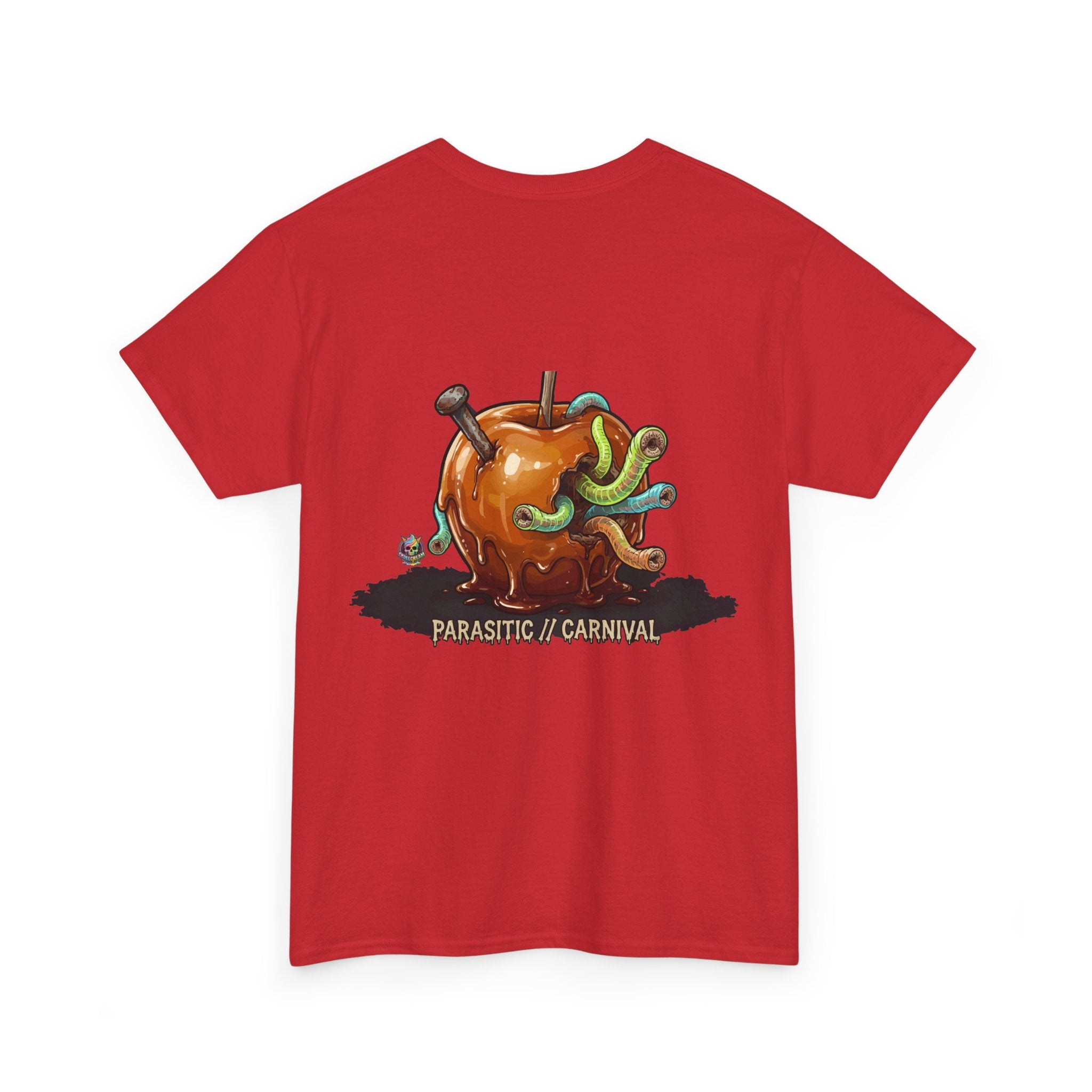 Skullcream Carnival Caramel Apple - Spooky Candy Apple Graphic T-Shirt