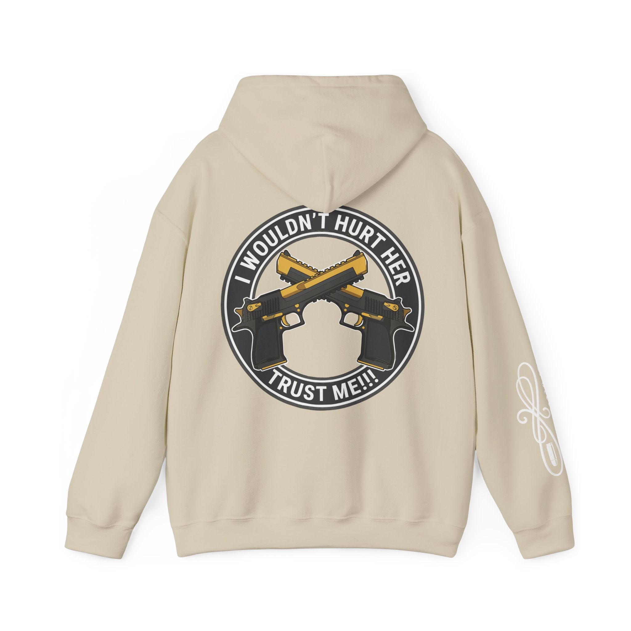 Protective Dad-Pistols Hoodie | Here’s Your Warning | White Font