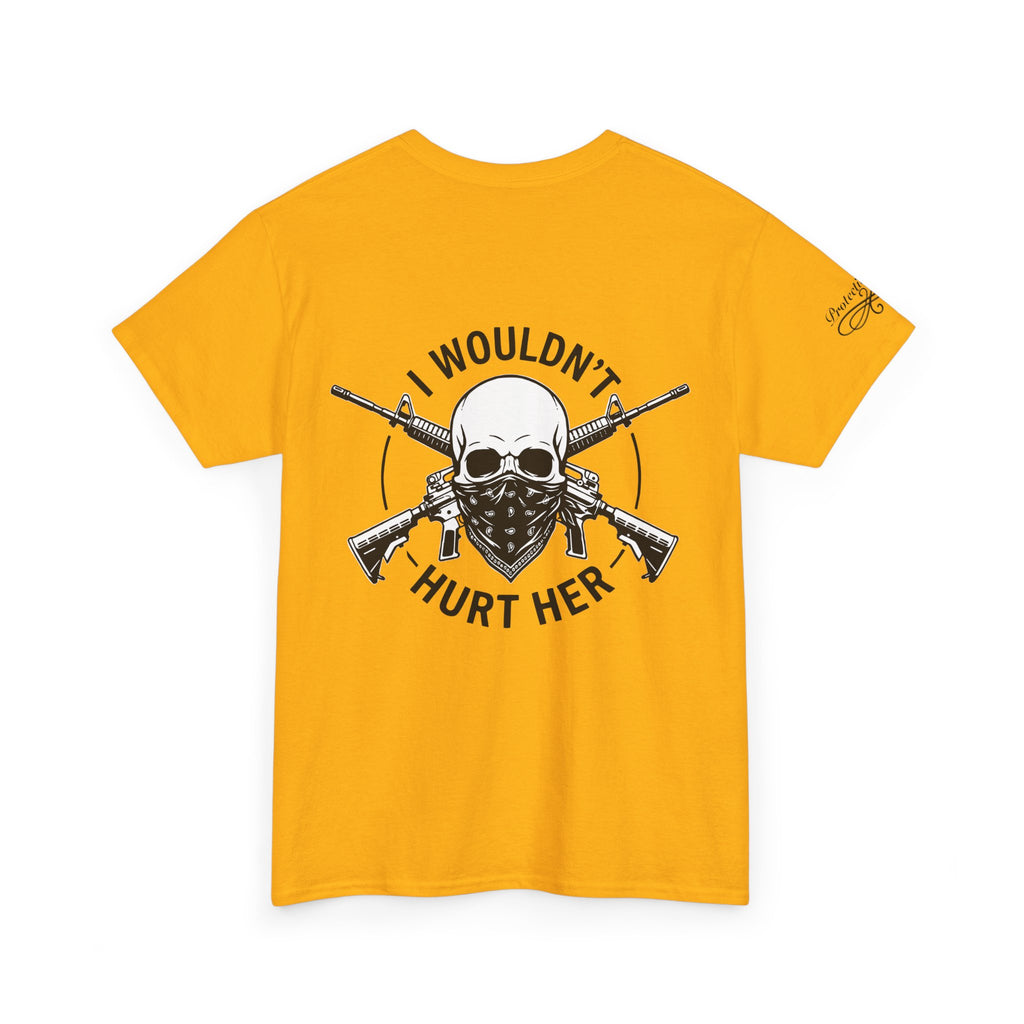 Protective Dad Assault Rifles T-Shirt | Here’s Your Warning