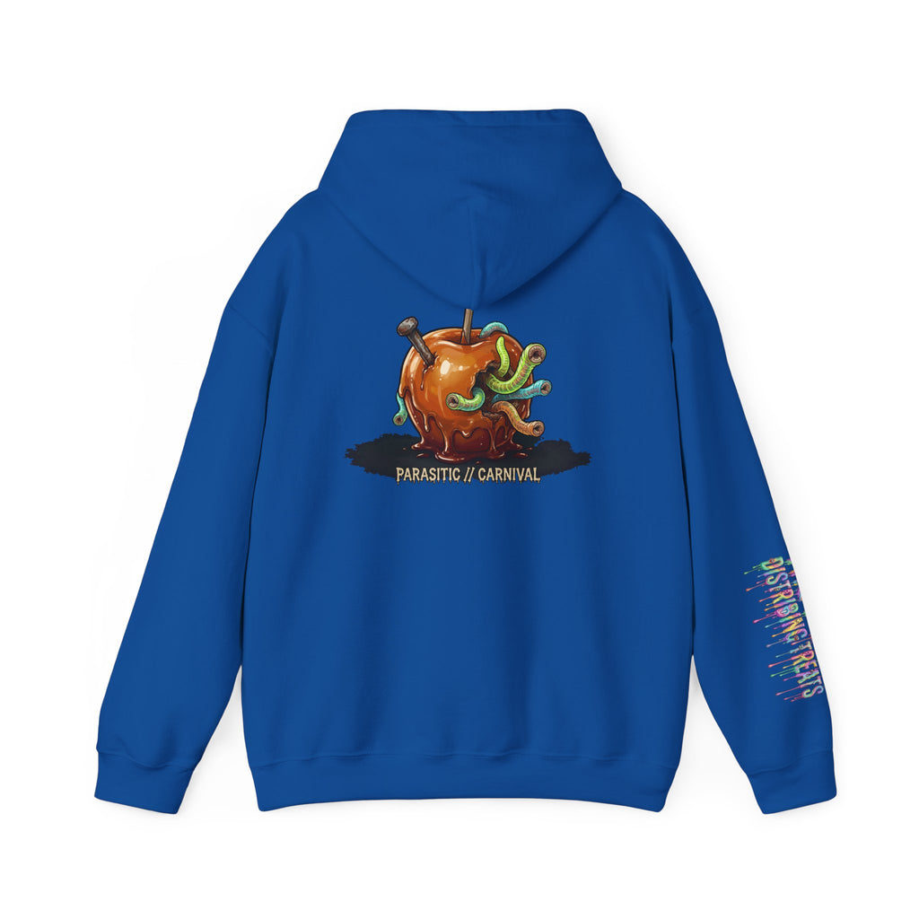 Skullcream Creepy Candy Apple Hoodie — 'Parasitic Carnival' Graphic Pullover