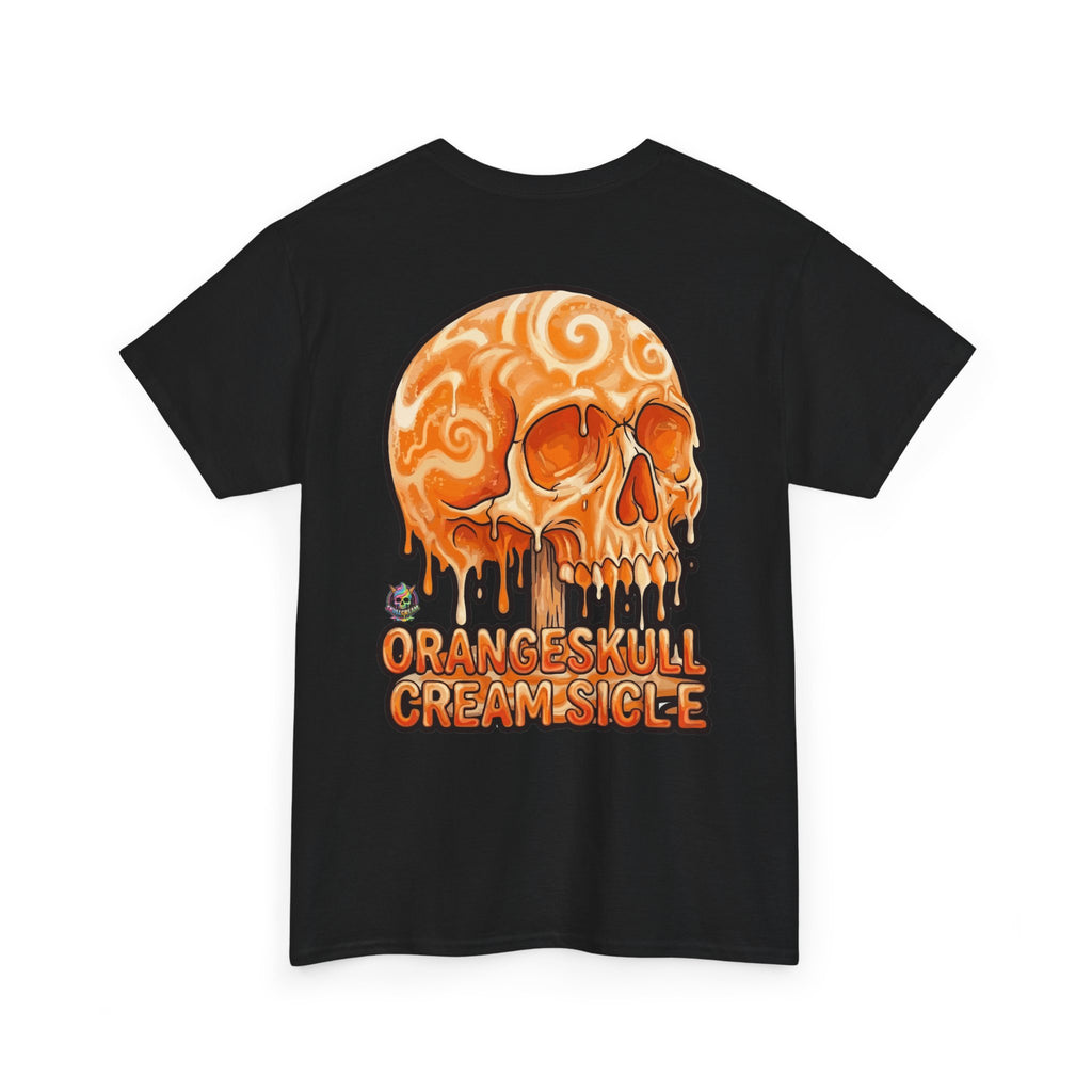 Skullcream-Orangeskull Cream Sickle T-Shirt | Colorful Drip Graphic Tee