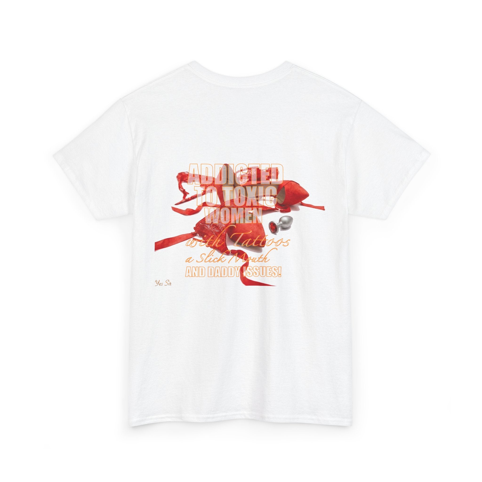 Addicted | Yes Sir T Shirt | Recovering Addict Red Graphic T Shirt