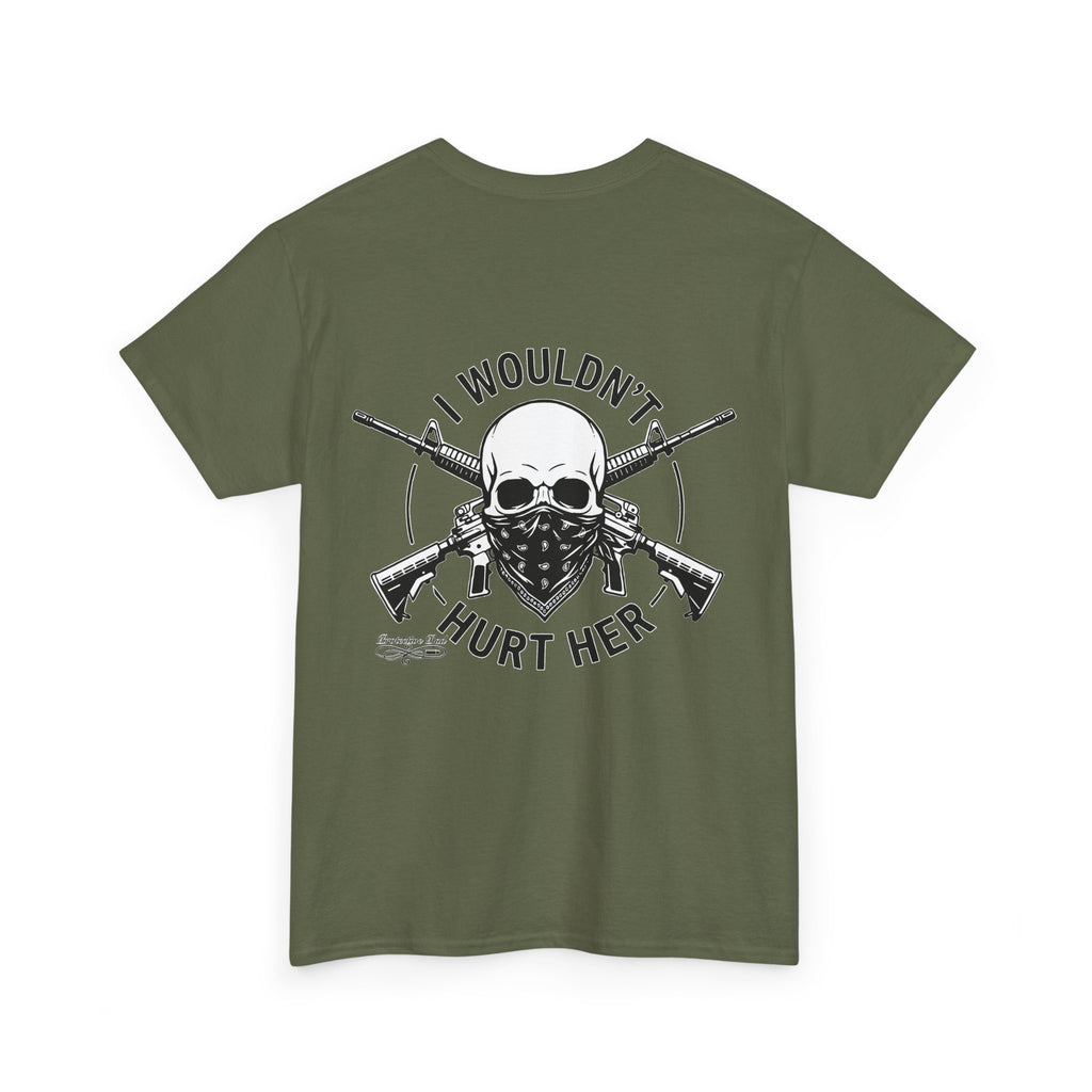 Protective Dad Assault Rifles T-Shirt | Here’s Your Warning