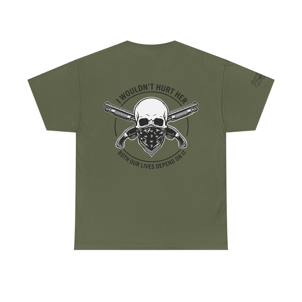 Protective Dad Sawed Off Shotguns T-Shirt | Here’s Your Warning