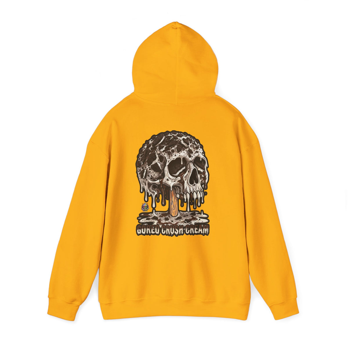 Skullcream-Goreo Crush Cream Hoodie | Dripping Skull Graphic