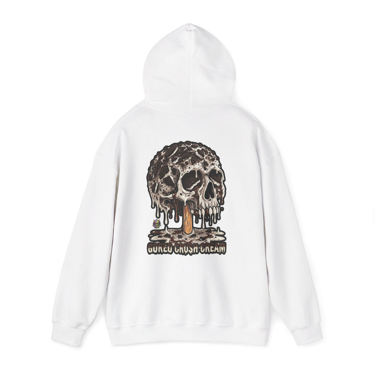Skullcream-Goreo Crush Cream Hoodie | Dripping Skull Graphic