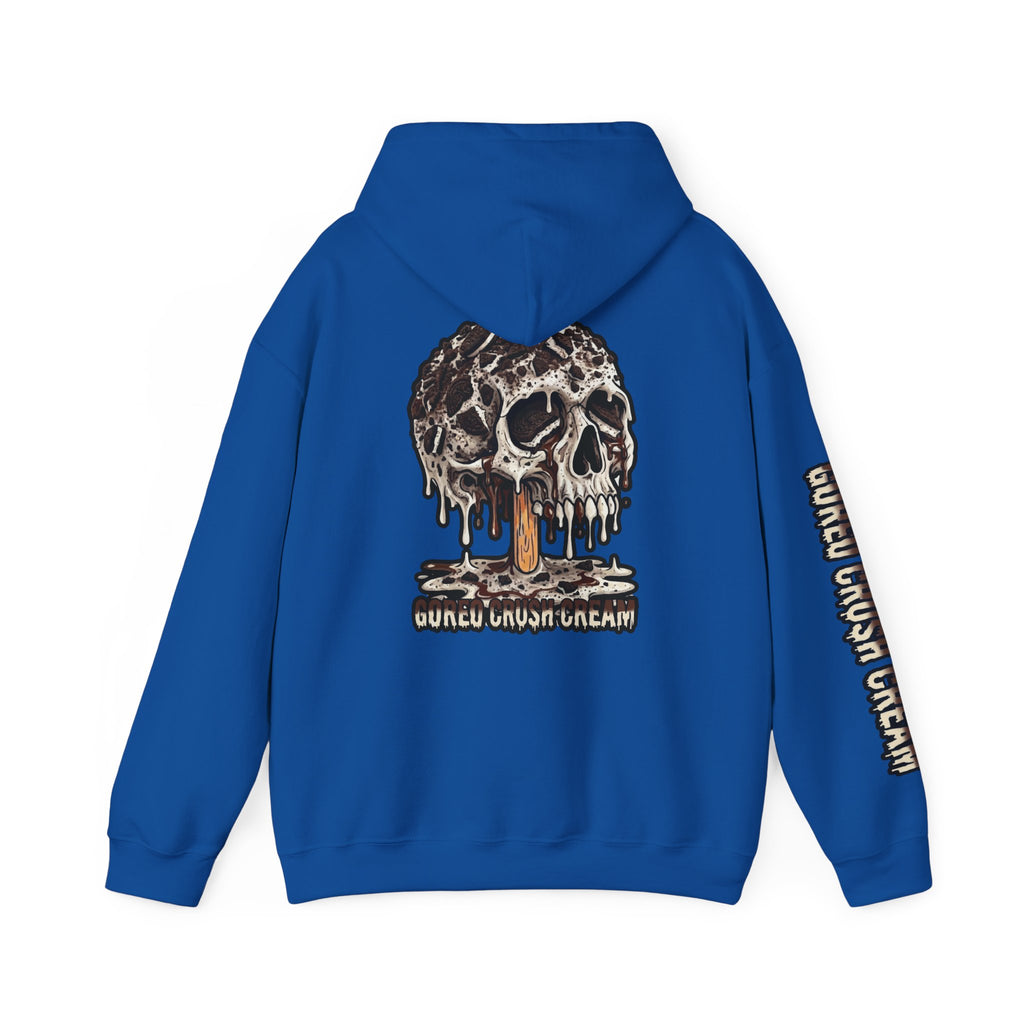 Skullcream-Goreo Crush Cream Hoodie | Dripping Skull Graphic