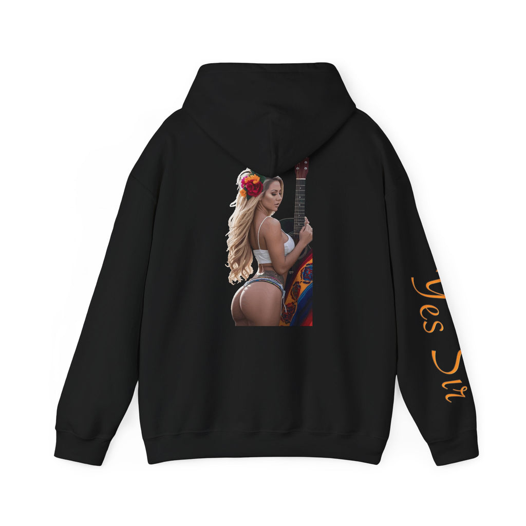 Pretty Flowers Yes Sir Hoodie | Parental Advisory  for the Bearded