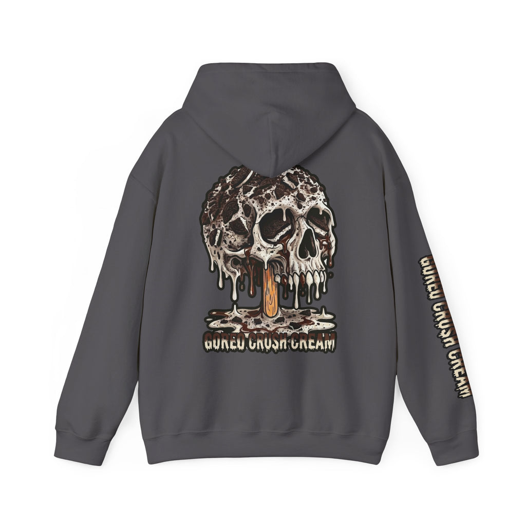 Skullcream-Goreo Crush Cream Hoodie | Dripping Skull Graphic