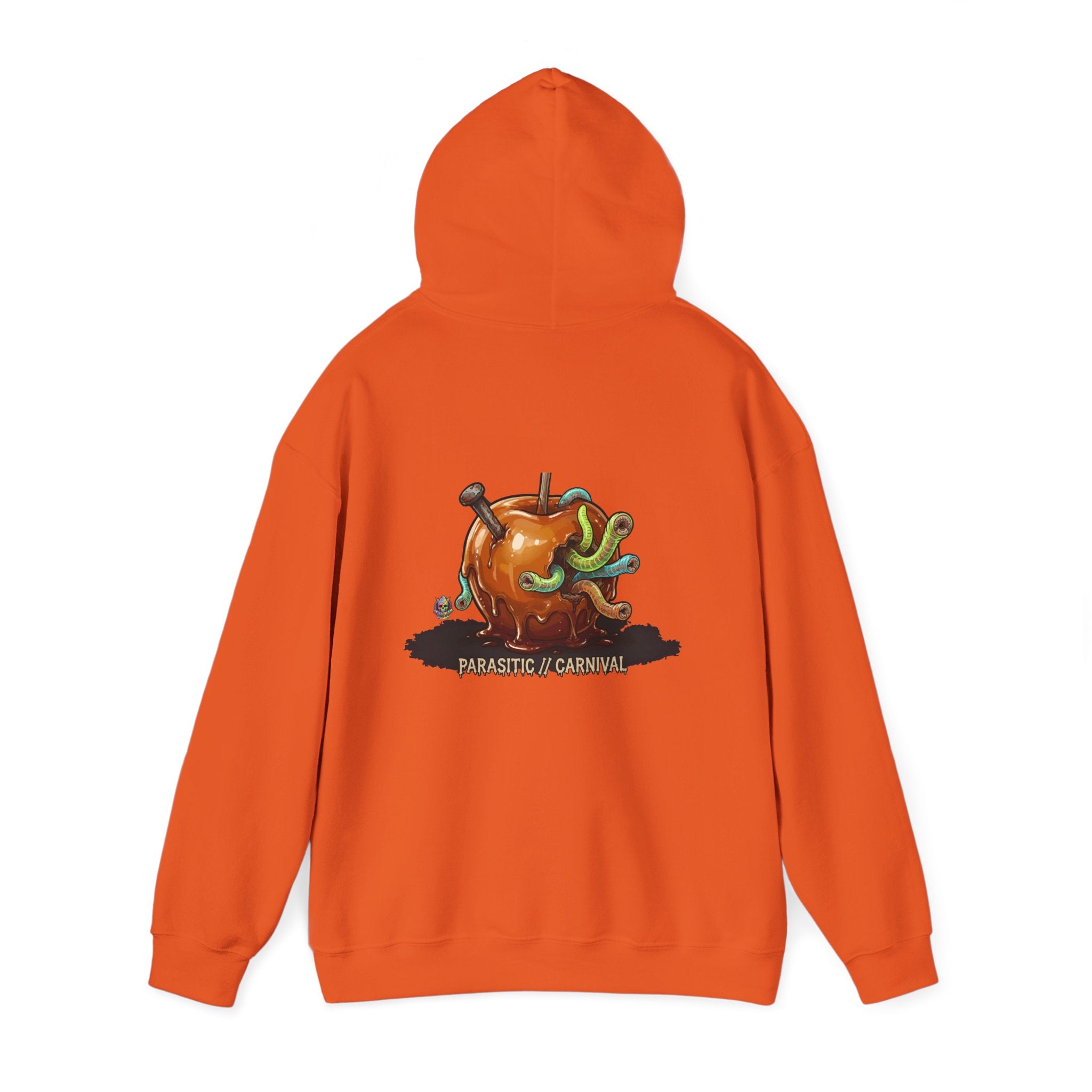 Skullcream Creepy Candy Apple Hoodie — 'Parasitic Carnival' Graphic Pullover