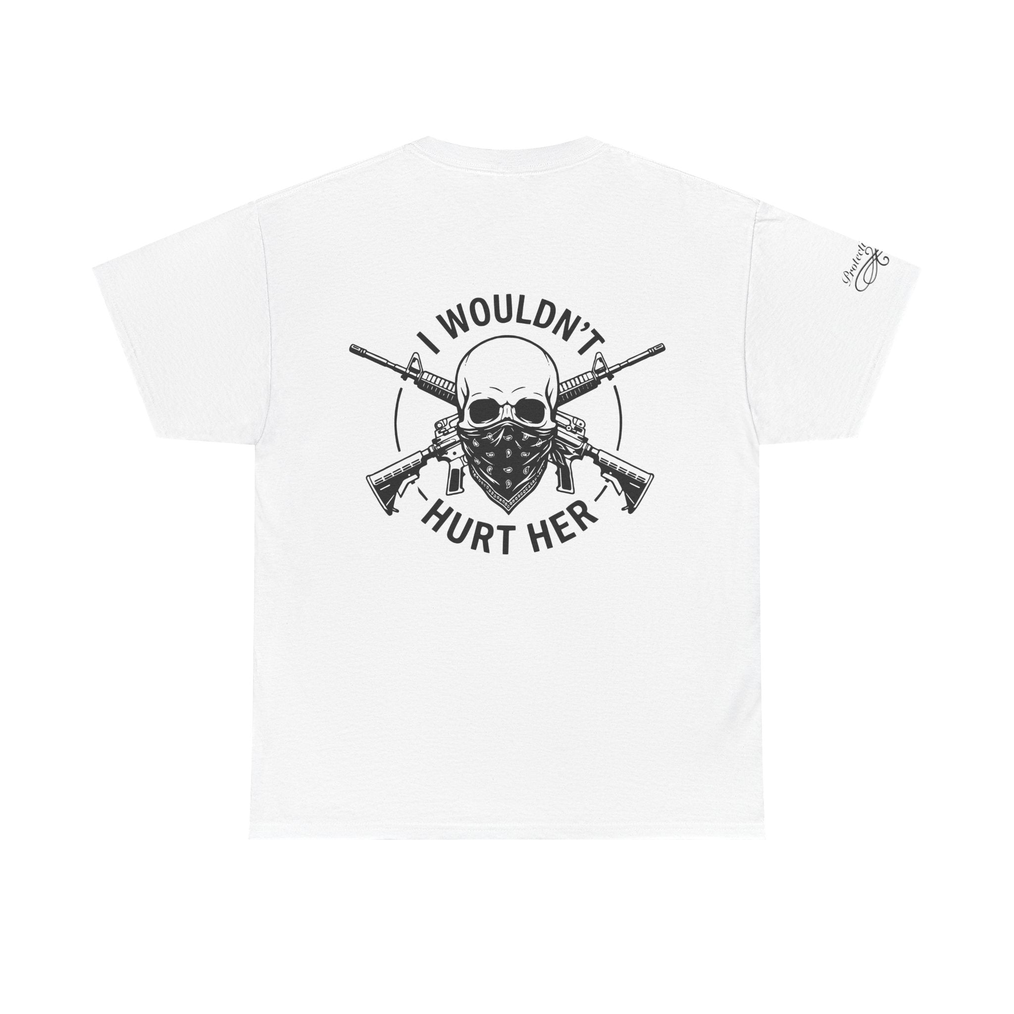 Protective Dad Assault Rifles T-Shirt | Here’s Your Warning
