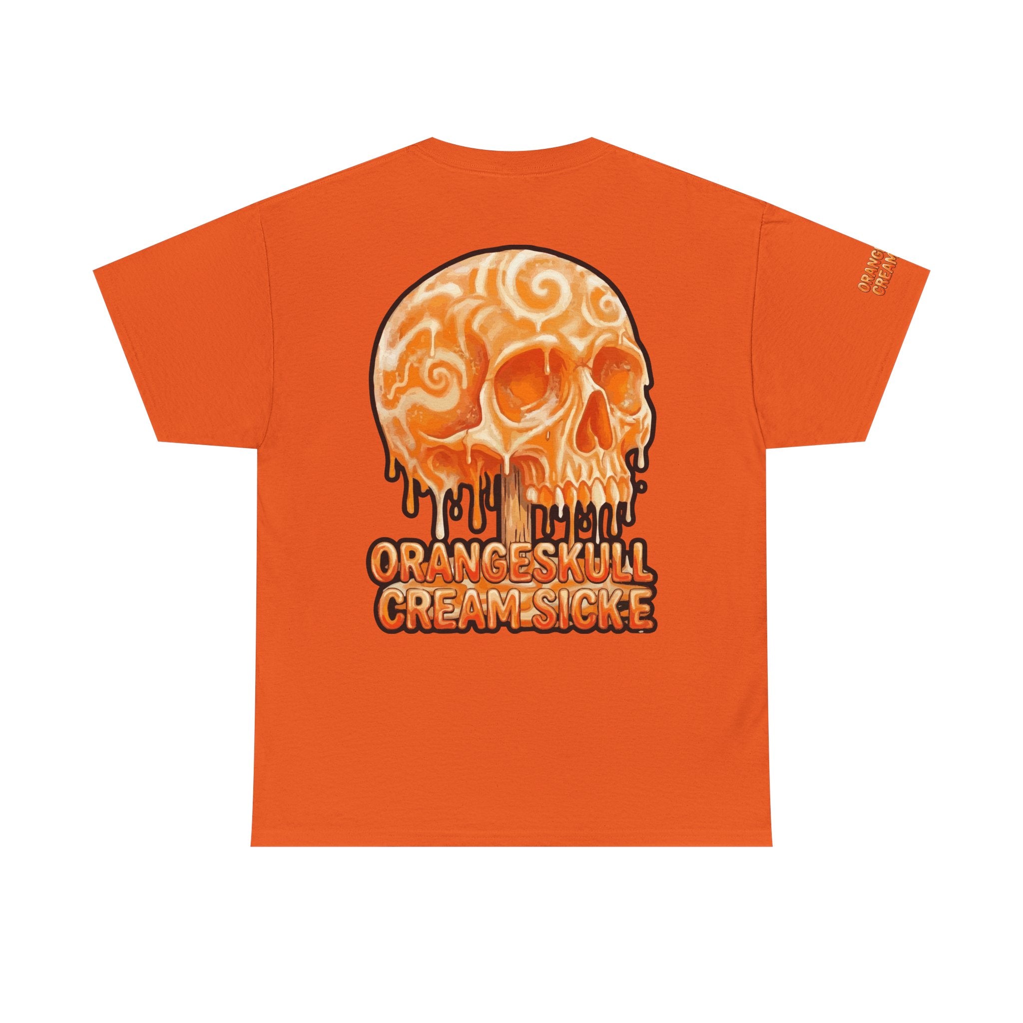 Skullcream-Orangeskull Cream Sickle T-Shirt | Colorful Drip Graphic Tee
