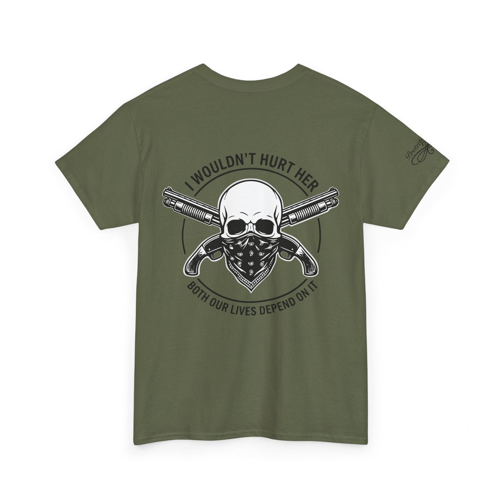 Protective Dad Sawed Off Shotguns T-Shirt | Here’s Your Warning