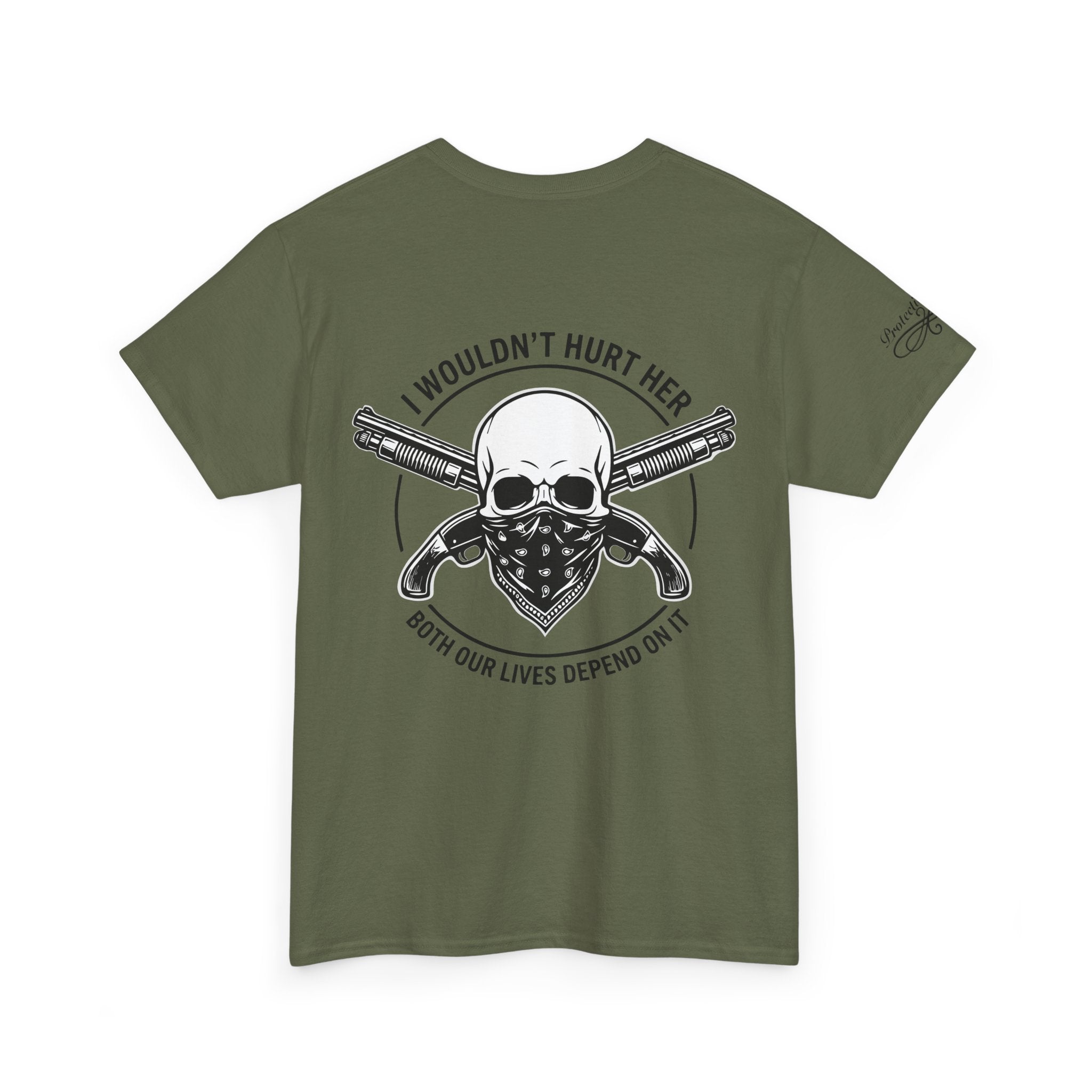 Protective Dad Sawed Off Shotguns T-Shirt | Here’s Your Warning