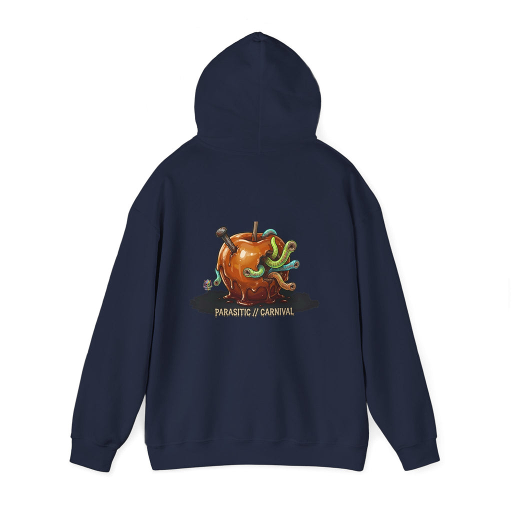 Skullcream Creepy Candy Apple Hoodie — 'Parasitic Carnival' Graphic Pullover