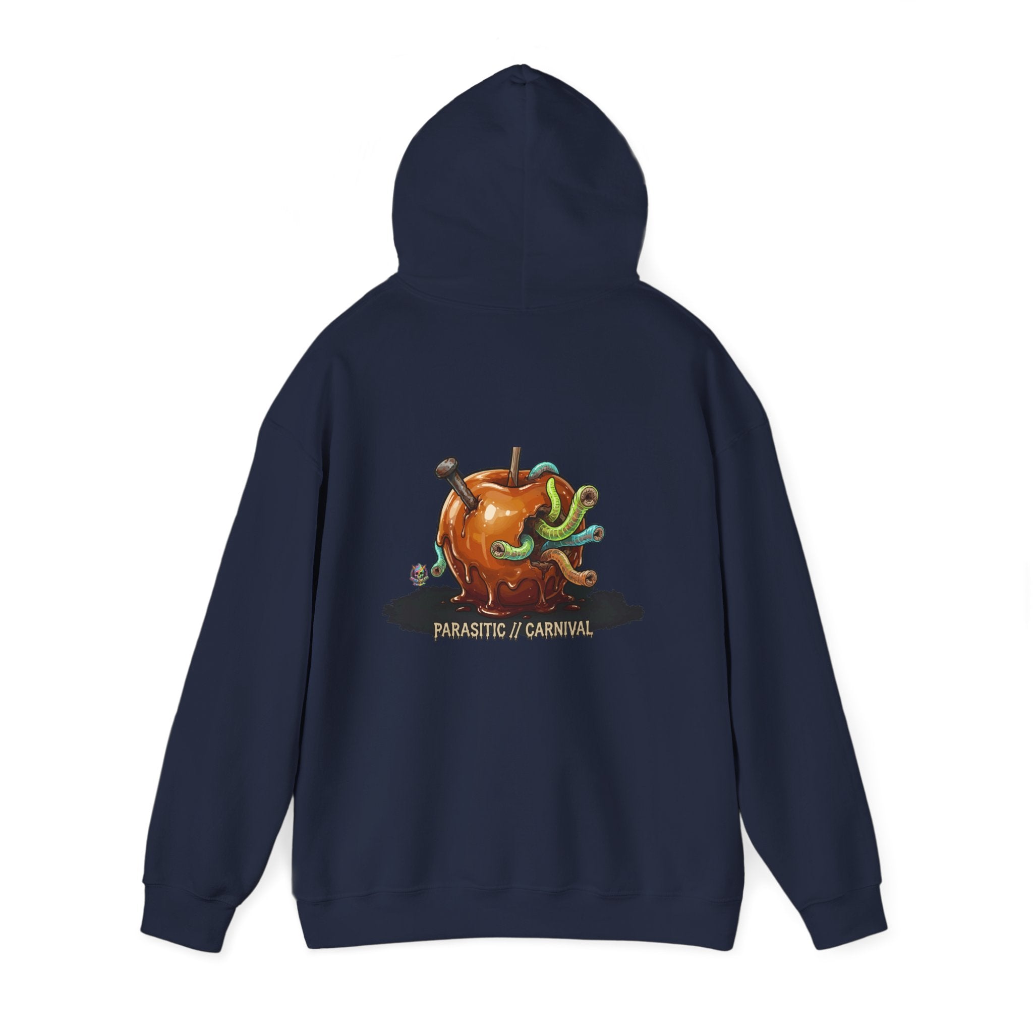 Skullcream Creepy Candy Apple Hoodie — 'Parasitic Carnival' Graphic Pullover