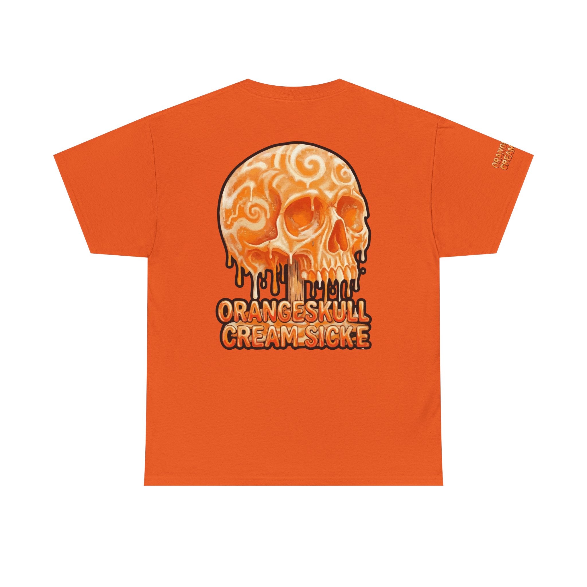 Skullcream-Orangeskull Cream Sickle T-Shirt | Colorful Drip Graphic Tee