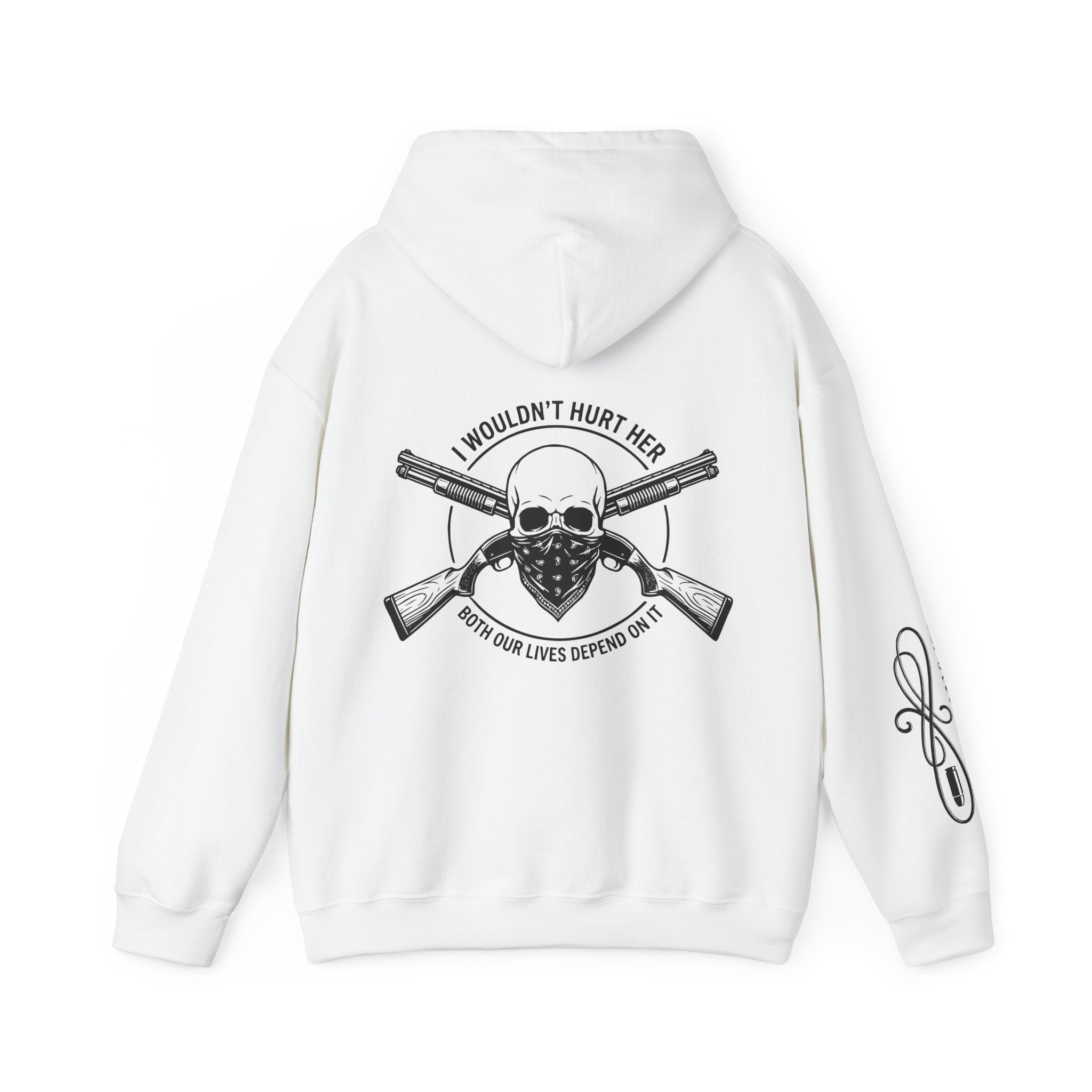 Protective Dad-Shotguns Hoodie | Here’s Your Warning | Black Font