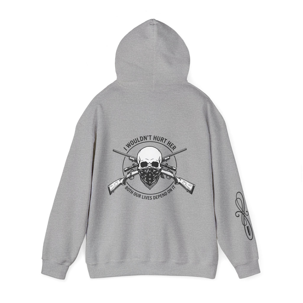 Protective Dad-Rifles Hoodie | Here’s Your Warning | Black Font