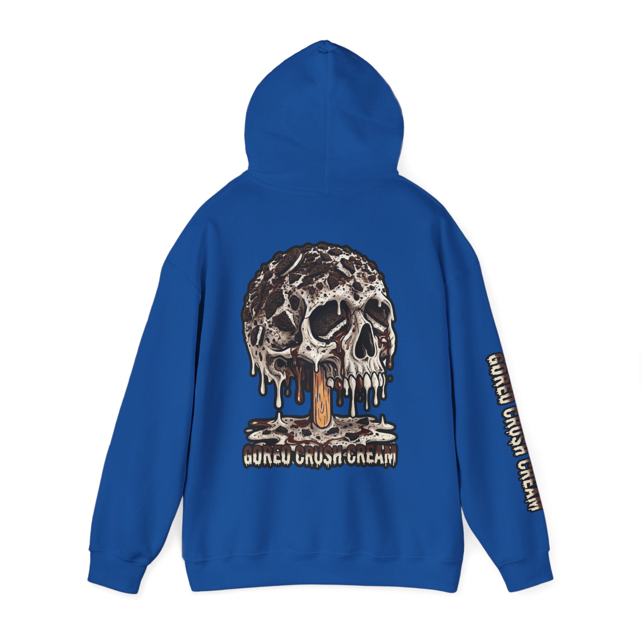 Skullcream-Goreo Crush Cream Hoodie | Dripping Skull Graphic
