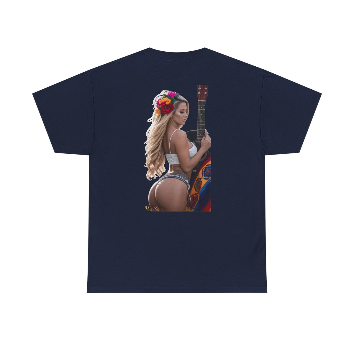 Pretty Flowers-Yes Sir T-Shirt | Parental Advisory  for the Bearded