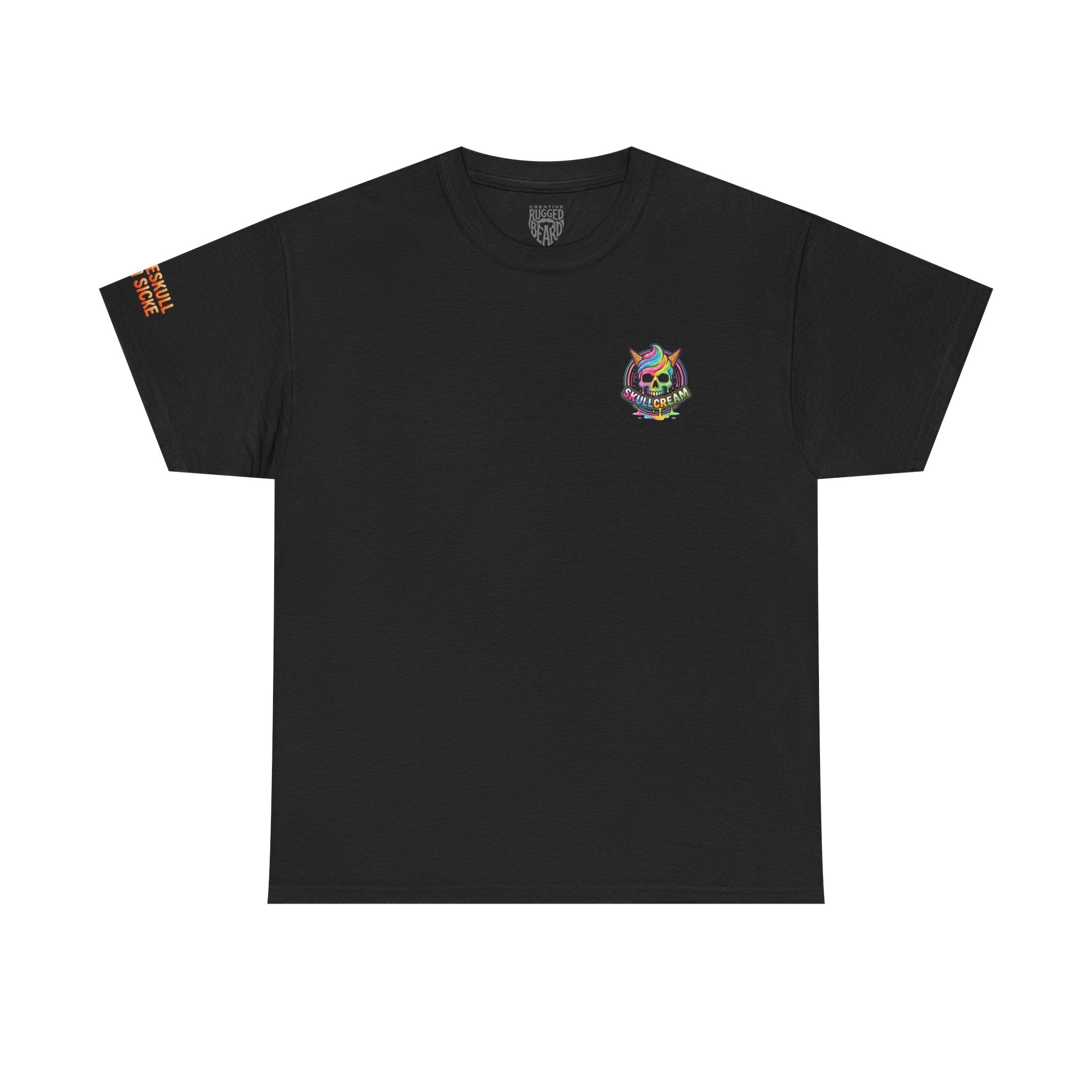 Skullcream-Orangeskull Cream Sickle T-Shirt | Colorful Drip Graphic Tee