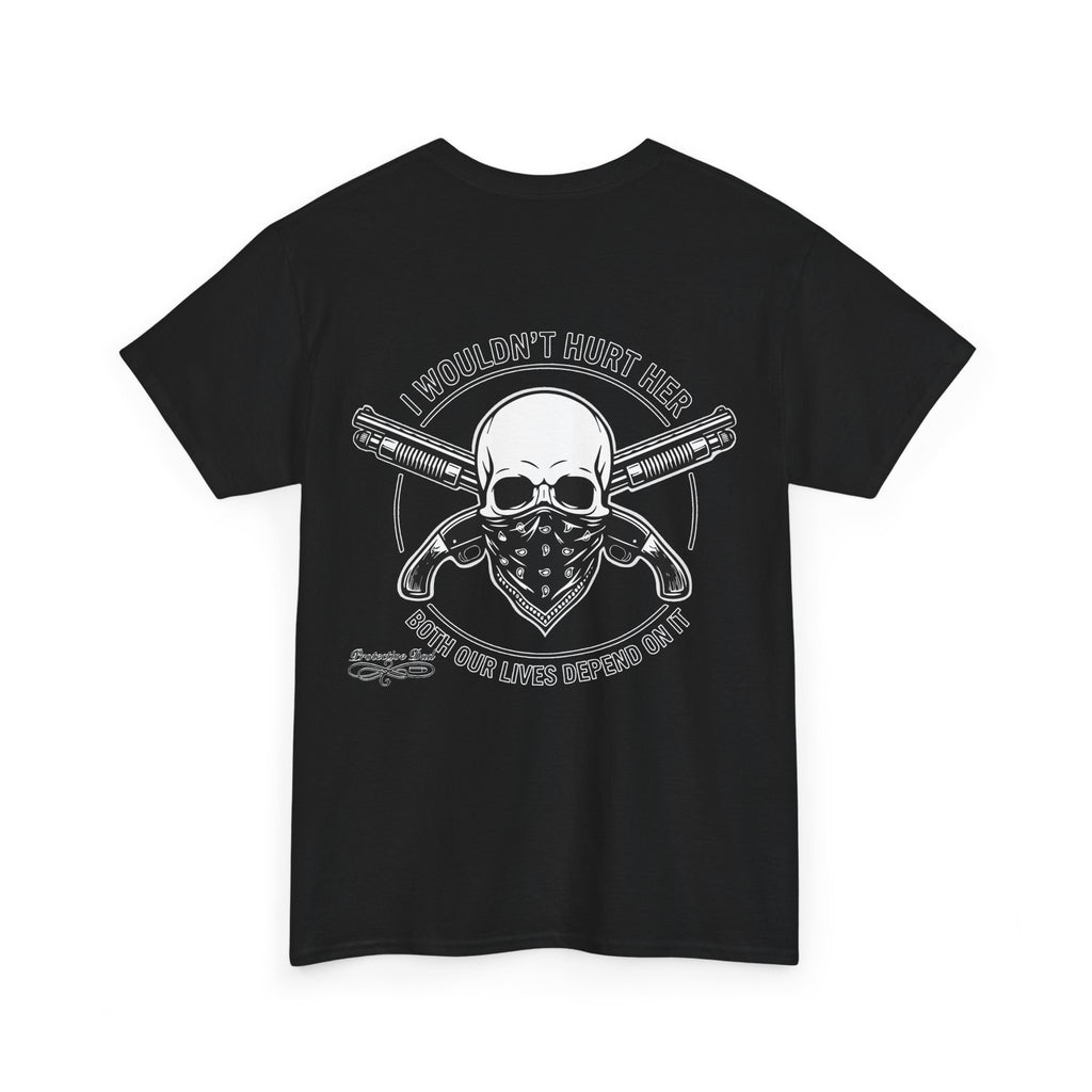 Protective Dad Sawed Off Shotguns T-Shirt | Here’s Your Warning