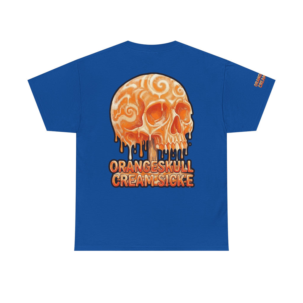 Skullcream-Orangeskull Cream Sickle T-Shirt | Colorful Drip Graphic Tee