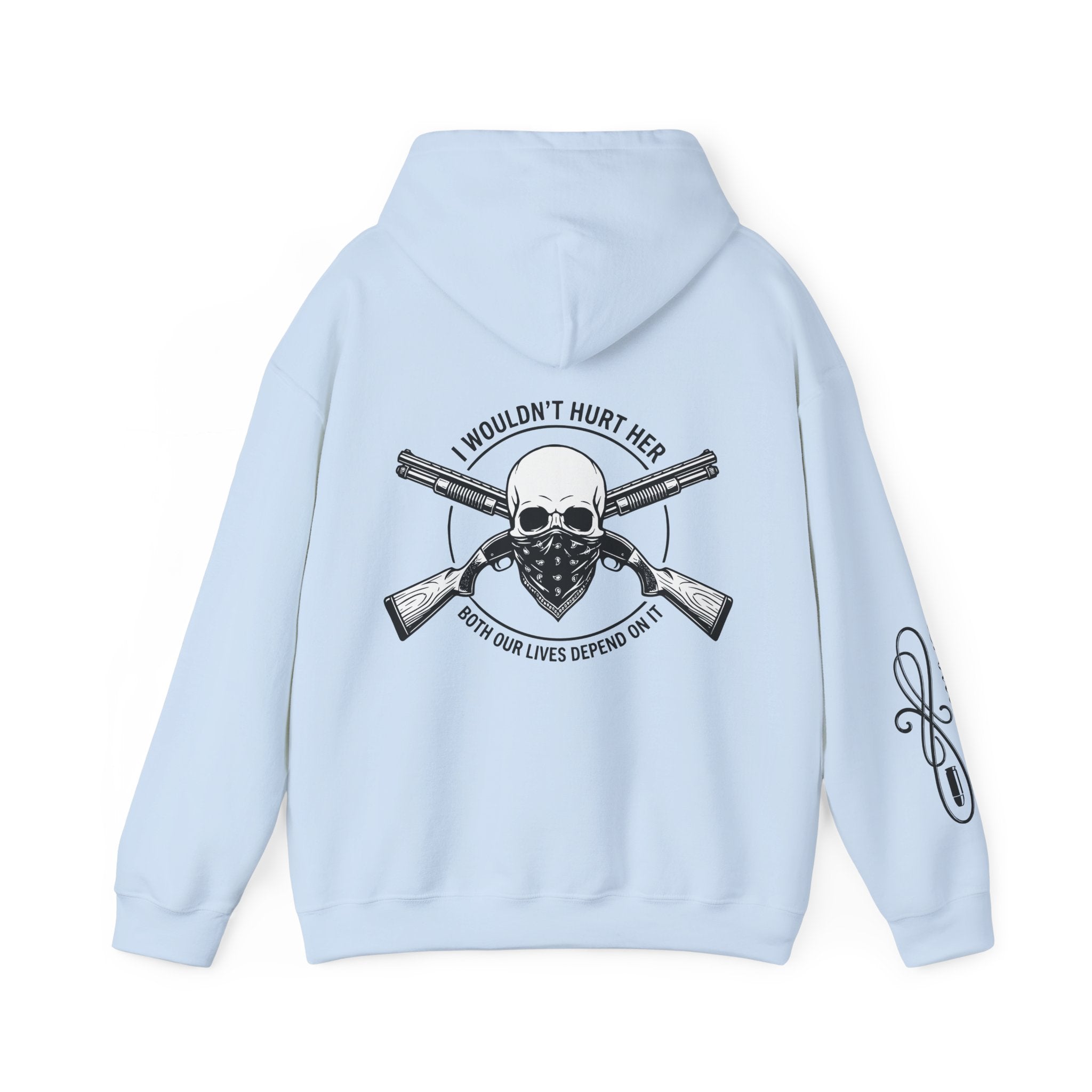 Protective Dad-Shotguns Hoodie | Here’s Your Warning | Black Font