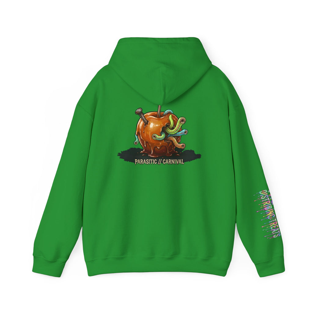 Skullcream Creepy Candy Apple Hoodie — 'Parasitic Carnival' Graphic Pullover