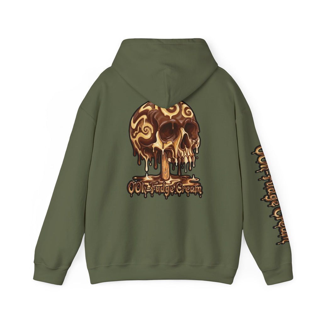 Skullcream-Ooh-Fudge Cream Hoodie | Dripping Skull Graphic