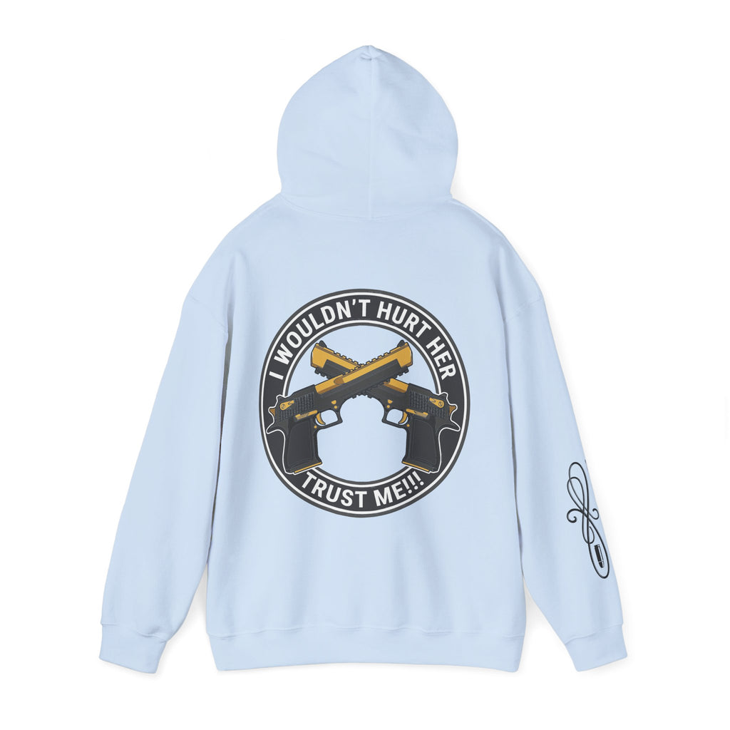 Protective Dad-Pistols Hoodie | Here’s Your Warning | Black Font