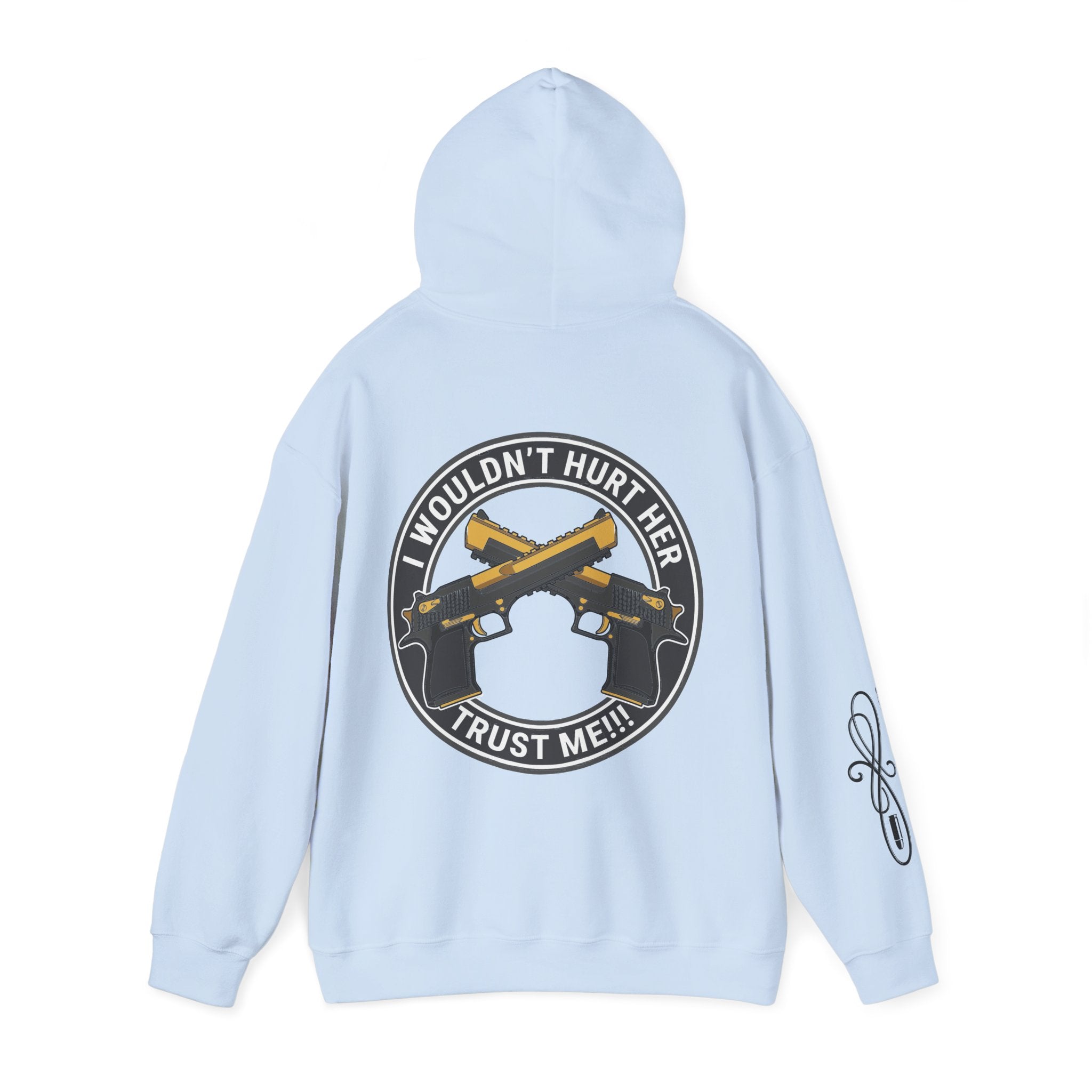 Protective Dad-Pistols Hoodie | Here’s Your Warning | Black Font