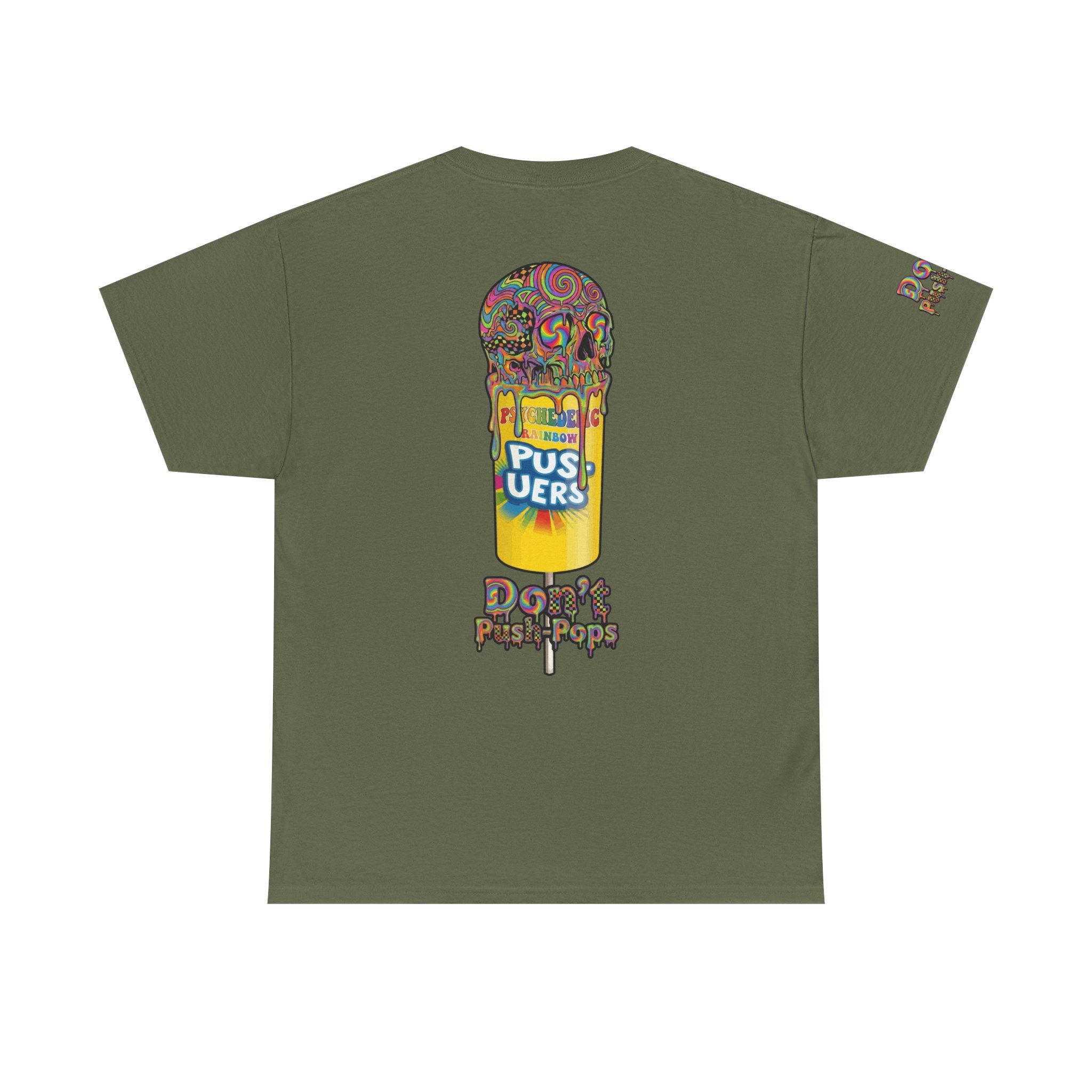 Skullcream-Don’t Push-Pops T-Shirt | Colorful Drip Graphic Tee