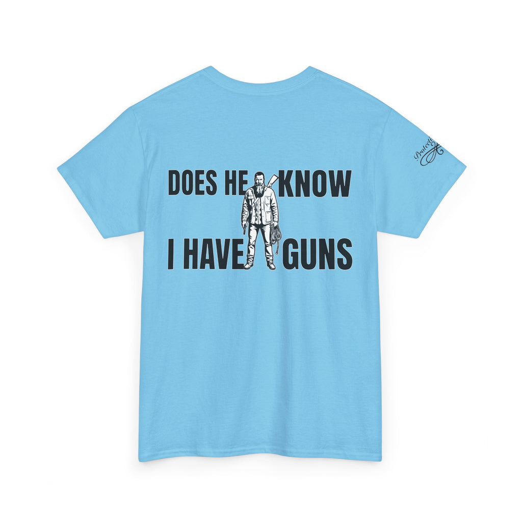 Protective Dad Does He Know T-Shirt| Here’s Your Warning