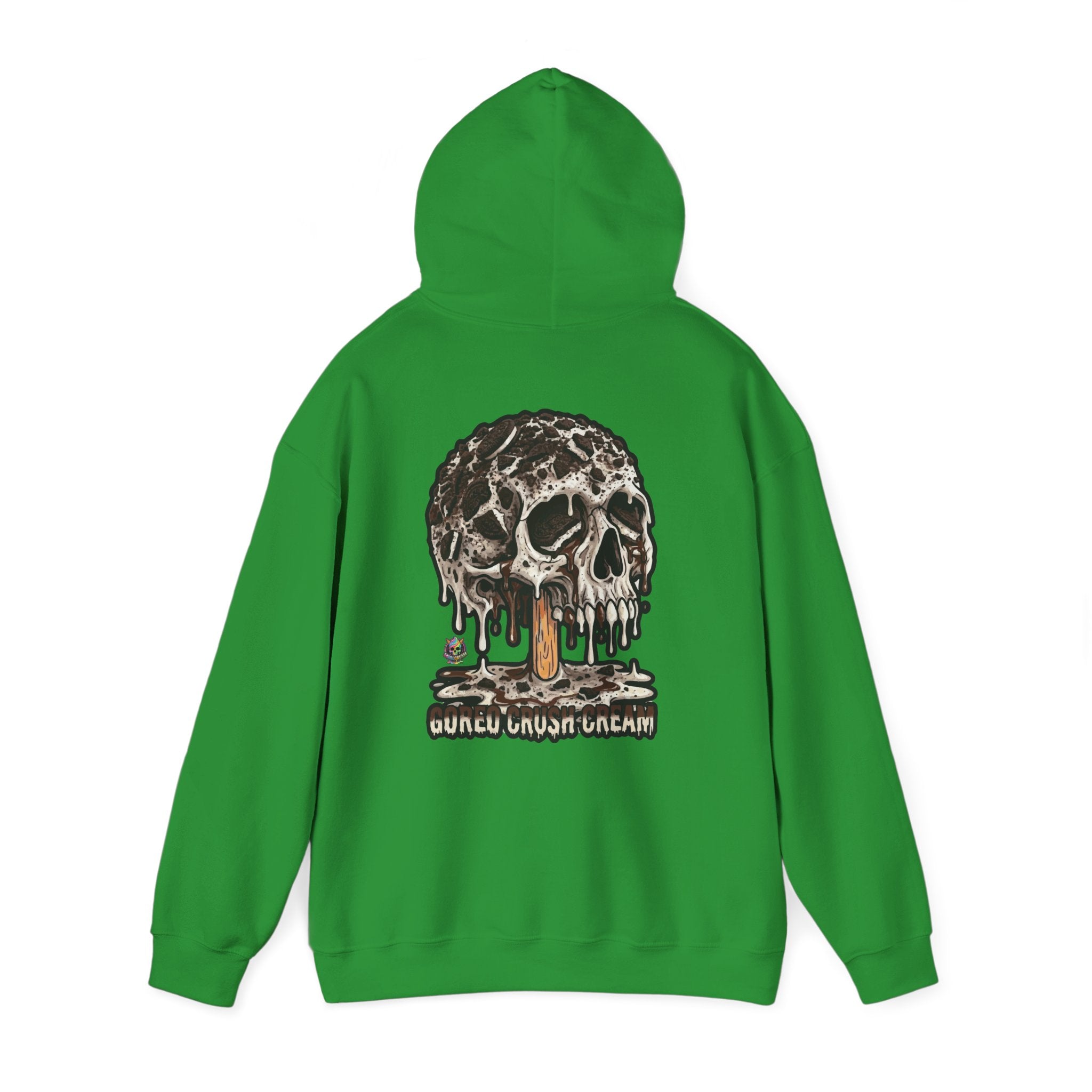 Skullcream-Goreo Crush Cream Hoodie | Dripping Skull Graphic