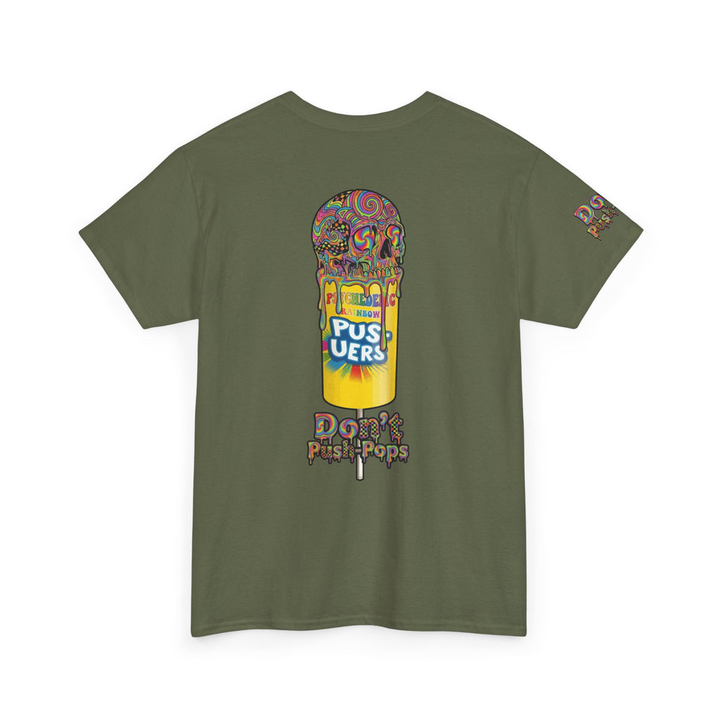 Skullcream-Don’t Push-Pops T-Shirt | Colorful Drip Graphic Tee