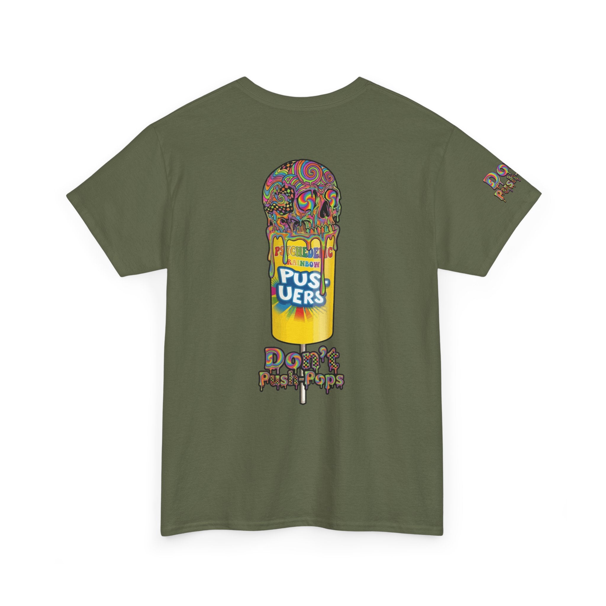 Skullcream-Don’t Push-Pops T-Shirt | Colorful Drip Graphic Tee
