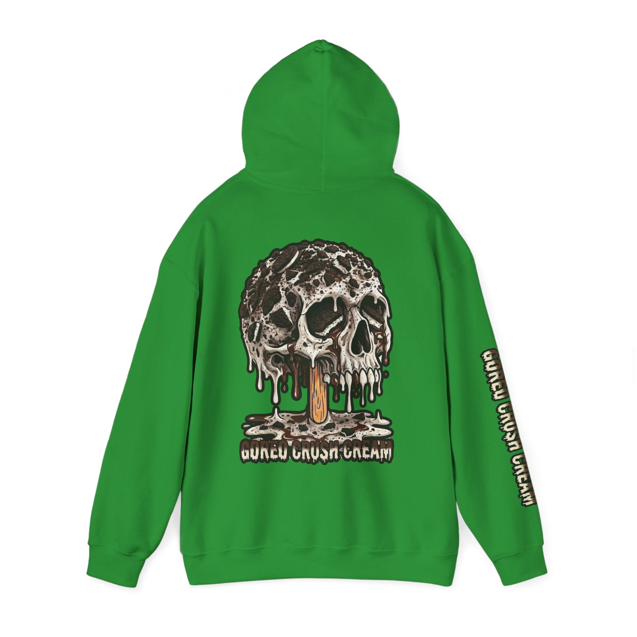 Skullcream-Goreo Crush Cream Hoodie | Dripping Skull Graphic