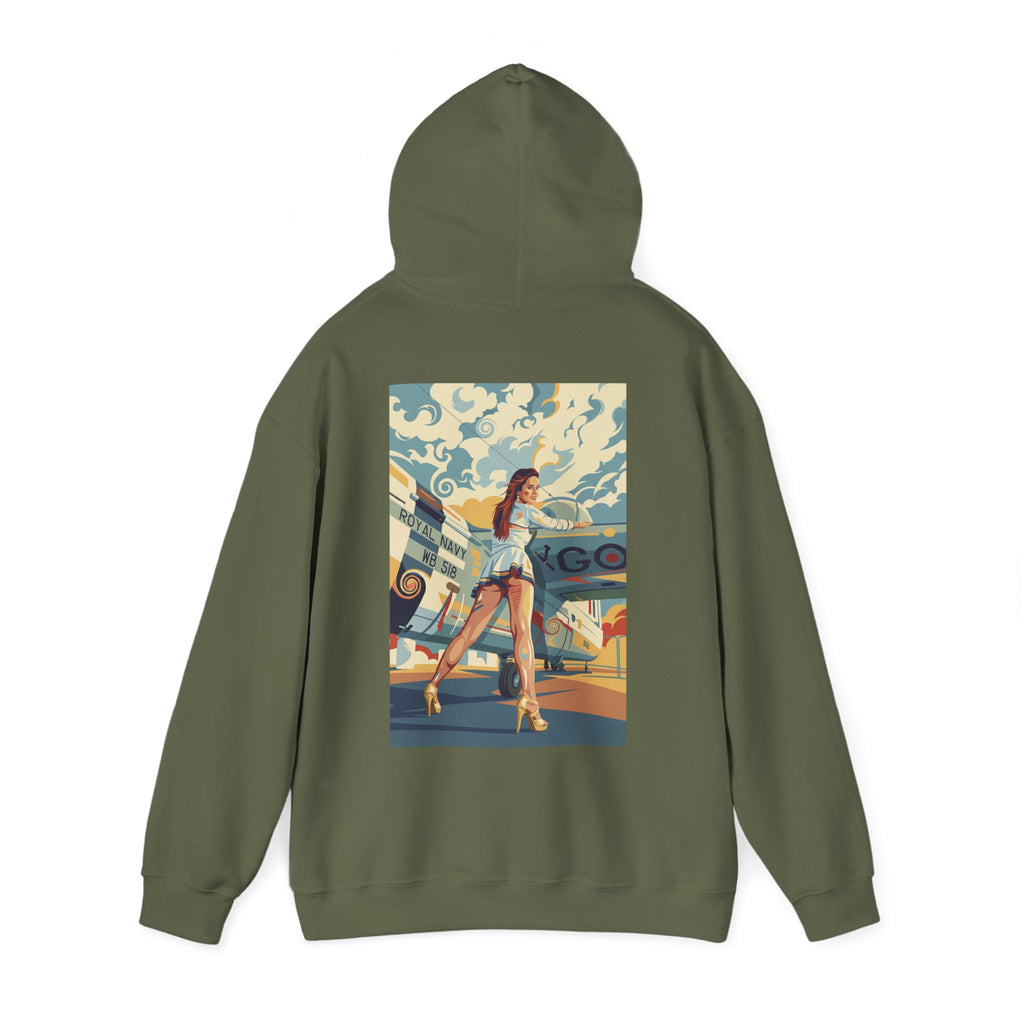 Good Girls-Pin Up Stewardess Hoodie | Parental Advisory  for the Bearded