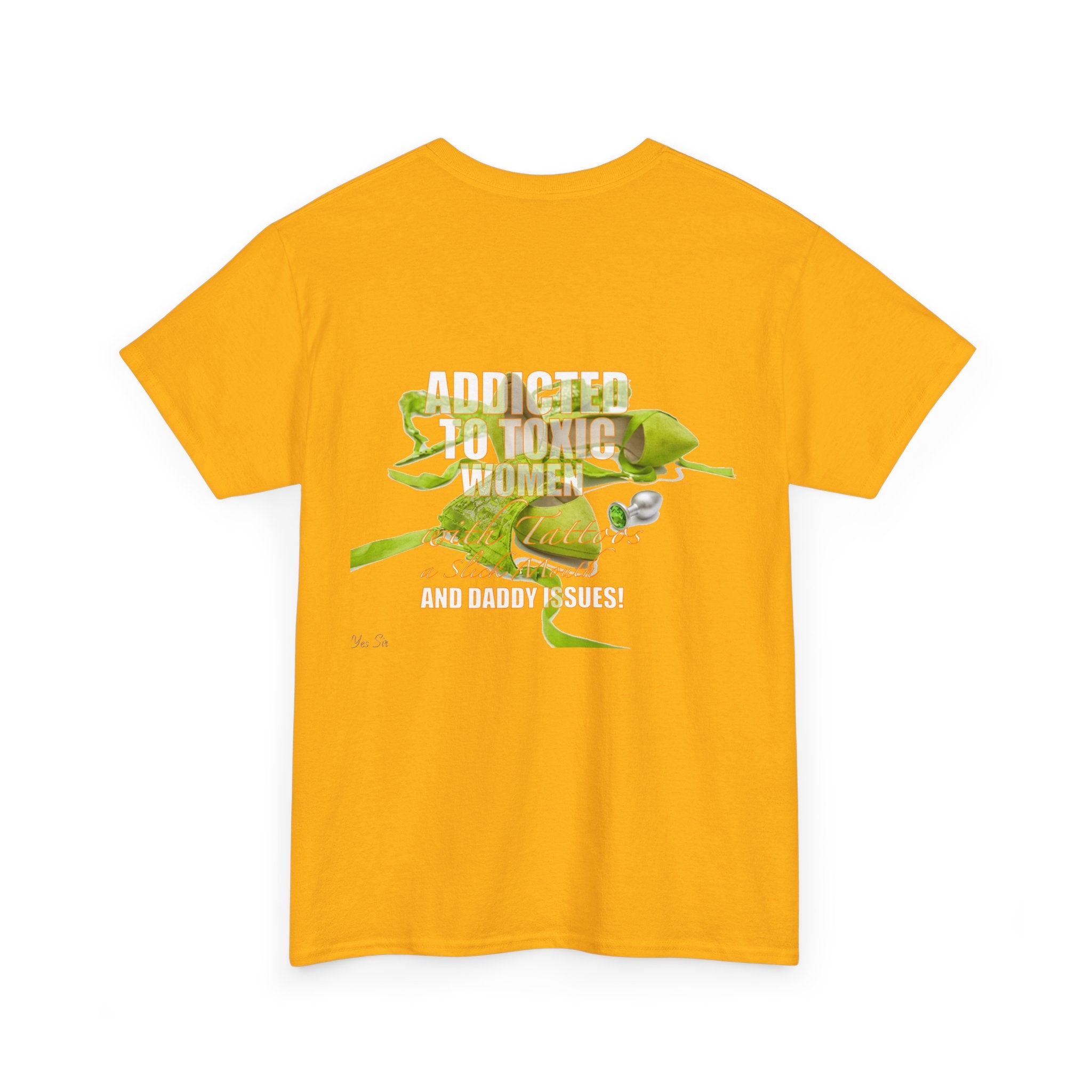 Addicted | Yes Sir T Shirt | Recovering Addict Green Graphic T Shirt