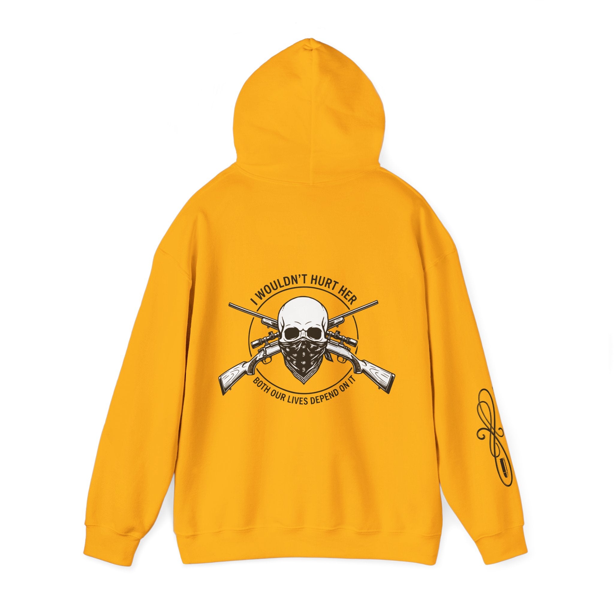 Protective Dad-Rifles Hoodie | Here’s Your Warning | Black Font