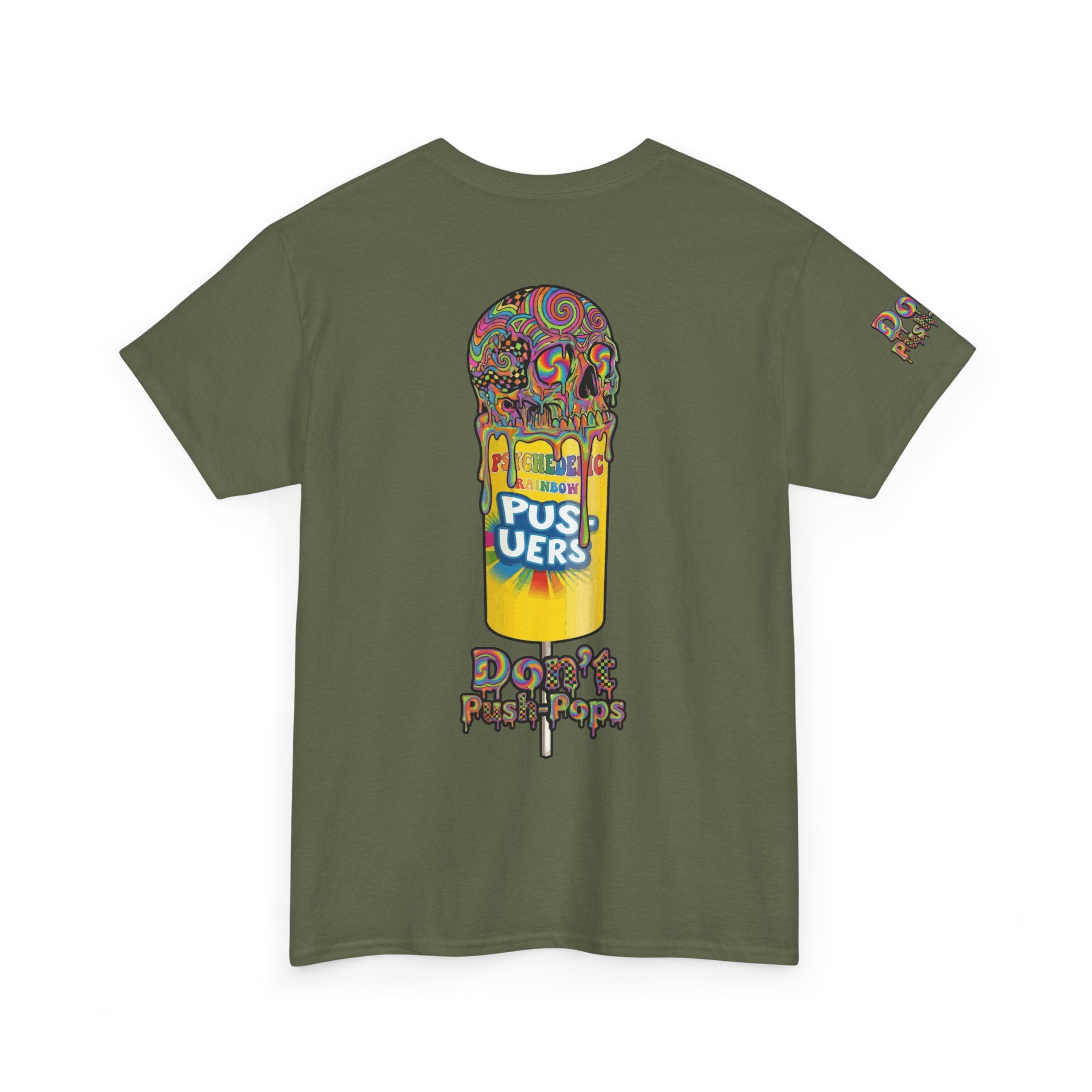 Skullcream-Don’t Push-Pops T-Shirt | Colorful Drip Graphic Tee
